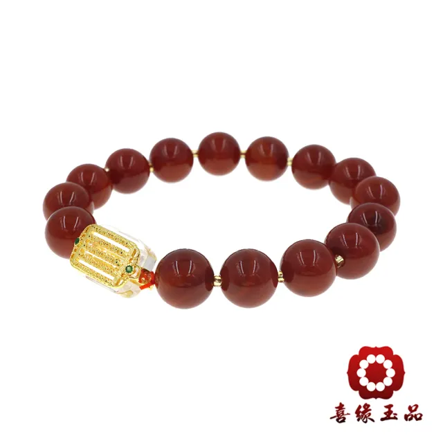 【喜緣玉品】天然南紅瑪瑙 五條經 手珠