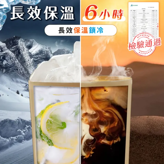 【JOJOGO 揪揪購】買一送一 鈦輕芯冰霸杯 530ml(316不鏽鋼 保溫杯 保溫瓶 冰霸杯 覆鈦保溫杯)