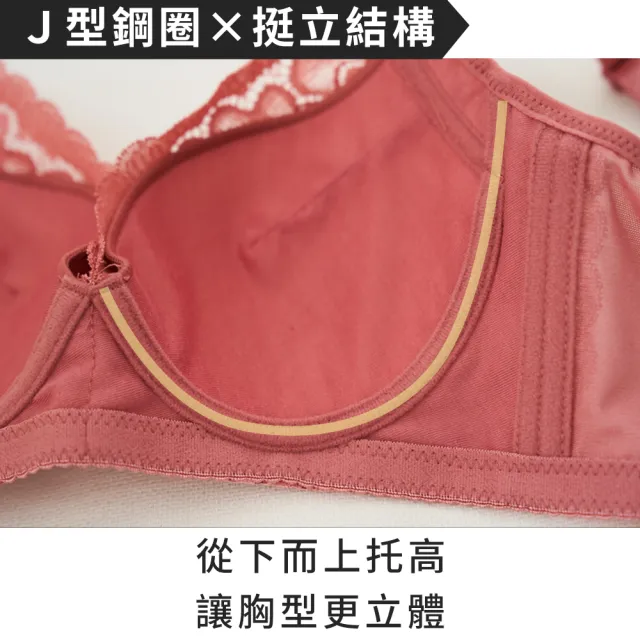 【Daima 黛瑪】軟鋼圈內衣B-E/百花齊放蕾絲舒適機能內衣/集中包覆托高/高脅邊大罩杯/BCDE罩(寶藍)
