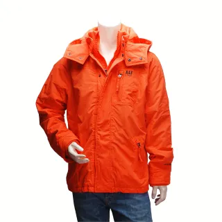 【Abercrombie & Fitch】防風內刷毛連帽風衣外套(男-橘608744171)