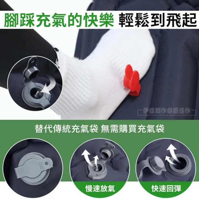 【IDREES 伊德萊斯】自動充放氣加厚充氣床墊 可拼接帶枕式氣墊床 露營野餐防潮墊 帳篷充氣床墊(附收納袋)