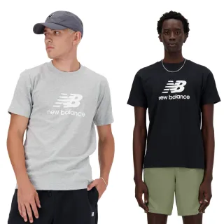 【NEW BALANCE】NB LOGO短T/短袖上衣_男性_黑/灰色_MT41502AG_MT41502BK(美版 版型偏大)