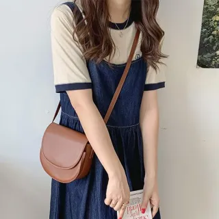 【LEEHER】雙11 真皮包包/牛皮包包/馬鞍包/女士包包/高級感/簡約風格/通勤小包包/單肩斜背包/包