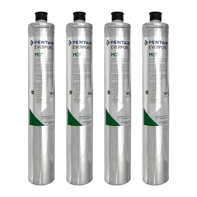【EVERPURE 愛惠浦】美國Everpure MC2 濾芯 9000加侖 愛惠浦 銀離子抑菌濾心(原裝平輸4入組)