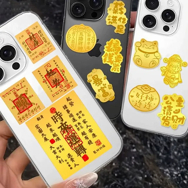 【Penny珮妮】含金招財手機貼 多款可選(生日禮物 交換禮物 畢業禮物 聖誕禮物 新年 尾牙)