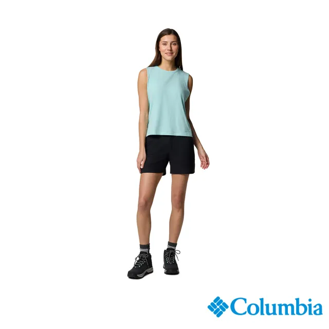 【Columbia 哥倫比亞】女款-超防曬UPF50防潑短褲-黑色(UAK59990BK/JS)