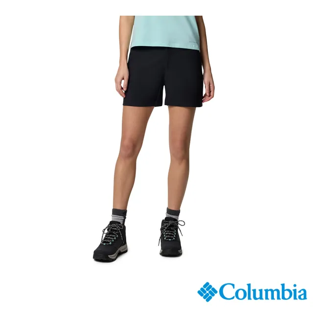 【Columbia 哥倫比亞】女款-超防曬UPF50防潑短褲-黑色(UAK59990BK/JS)