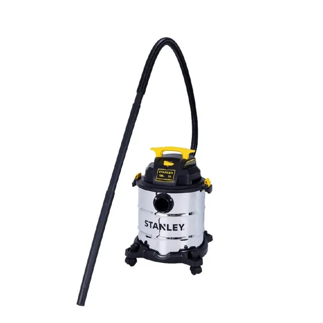 【STANLEY】乾濕兩用不鏽鋼吸塵器 23L(適用車庫.車輛清潔)