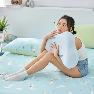 【Great Living 格蕾寢飾】La Belle 眠綿冰涼感床包枕套組-單人105x186cm(多款任選)