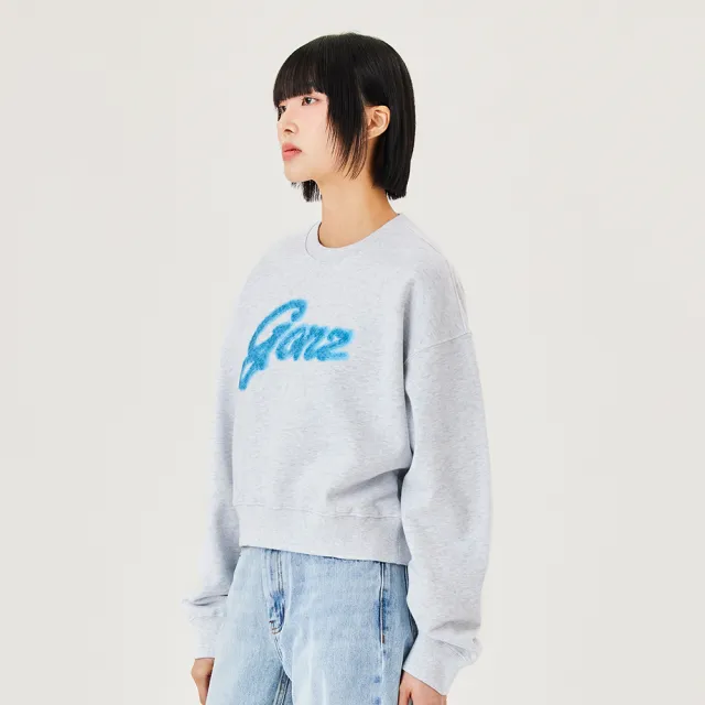 【Mark Gonzales】女裝 GONZ 短版大學T-灰色