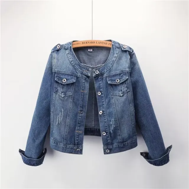 【巴黎精品】現貨+預購 美式牛仔外套丹寧夾克經典牛仔襯衫休閒上衣(休閒短款寬鬆韓版女外套a1ci16 2F)