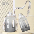 【Kyhome】2入 漸變雙飲大容量健身運動水壺 1500ml 噸噸桶 帶茶隔 密封水杯 直飲/吸管 便攜式隨身水瓶