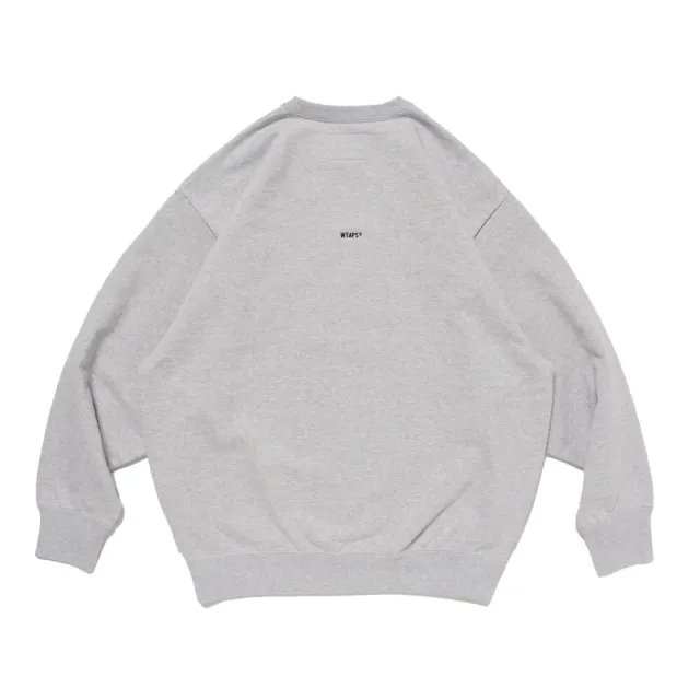 Wtaps】Wtaps Sign/Sweater/Cotton Ash Gray 大學T 淺灰色/黑色251ATDT 