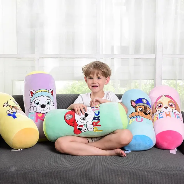 【paw patrol 汪汪隊立大功】圓圓條型兒童抱枕(共有5款汪汪隊短絨毛棉柔條型枕)