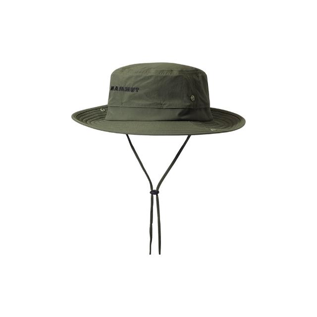 【Mammut 長毛象官方直營】Hiking Adventure Hat AF 防風防紫外線防護漁夫帽 深沼澤綠 #1191-02000