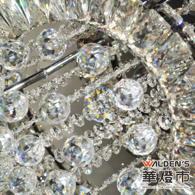 【華燈市】全智能魯塞 LED 84W水晶遙控調光色吸頂燈(附遙控器/全電壓)