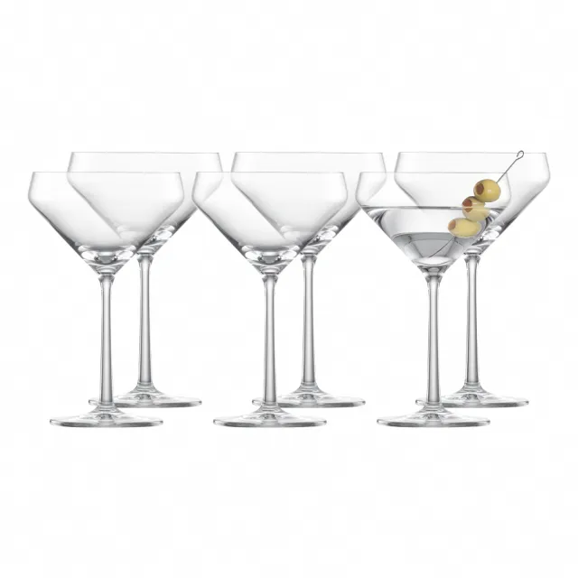 【ZWIESEL GLAS】PURE系列水晶杯6入組(白蘭地杯/白酒杯/玻璃杯/水晶杯/馬丁尼杯/調酒杯)雙11限定