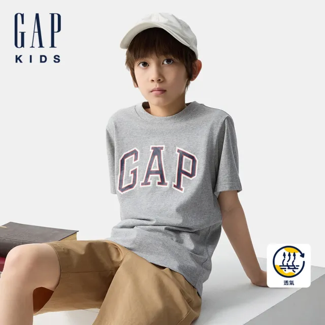 【GAP】兒童裝 Logo純棉刺繡印花圓領短袖T恤-多款任選(759433&759431&687260&736152)