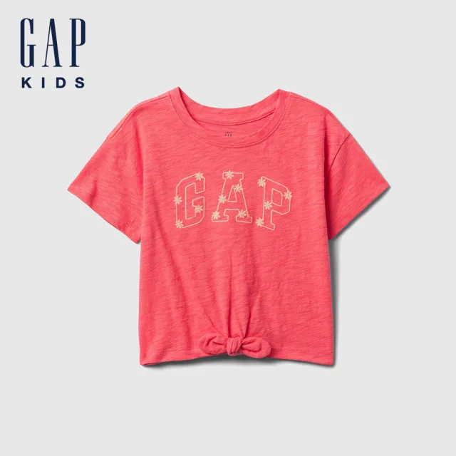 【GAP】兒童裝 Logo純棉刺繡印花圓領短袖T恤-多款任選(759433&759431&687260&736152)