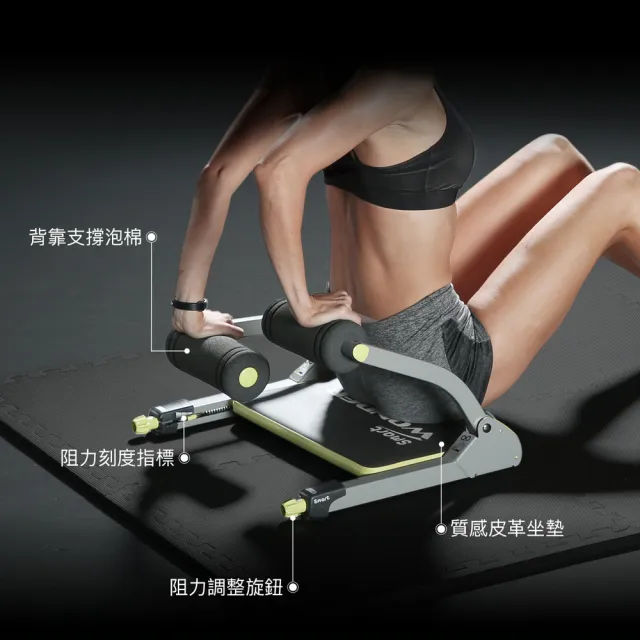 【Wonder Core】Smart 全能輕巧健身機(多色可選/健腹機/仰臥起坐器/重訓)