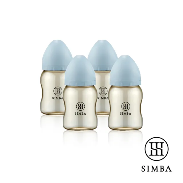 【Simba 小獅王辛巴官方直營】新生適用-蘊蜜鉑金PPSU寬口防脹氣奶瓶4支組(200ml)