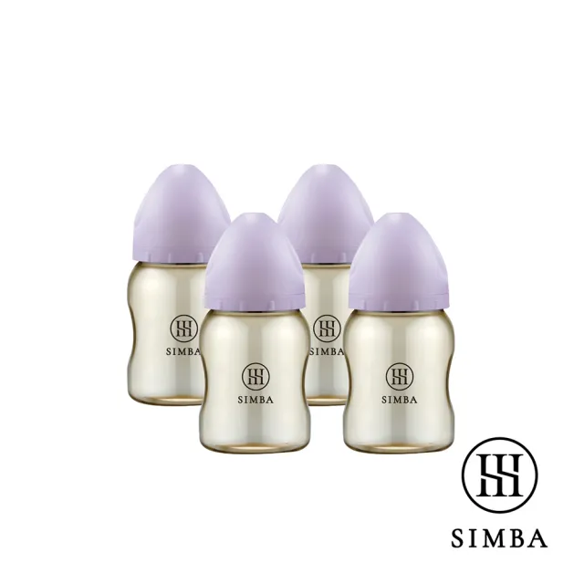 【Simba 小獅王辛巴官方直營】新生適用-蘊蜜鉑金PPSU寬口防脹氣奶瓶4支組(200ml)