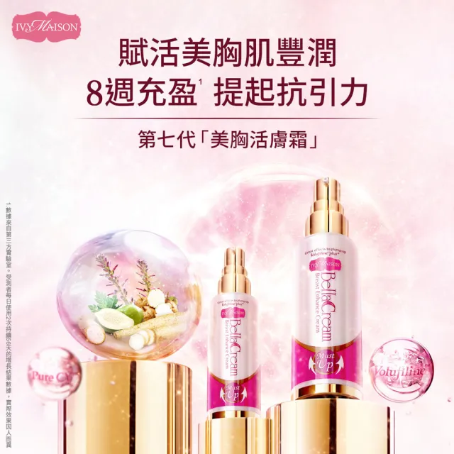 即期品【IvyMaison】美胸強塑飽滿集中組 美胸精油30ml*2+贈美胸霜30ml*2(鬆垮美胸保養/緊實豐潤)