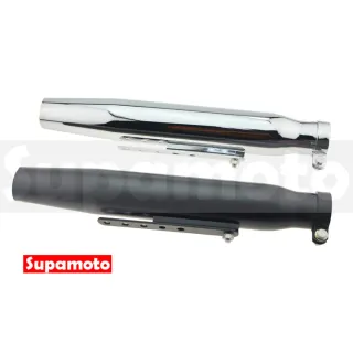 【Supamoto】復古排氣管—魚雷EX62(檔車/通用/改裝/復古/尾段/尾管/哈雷/美式/消光黑/電鍍)