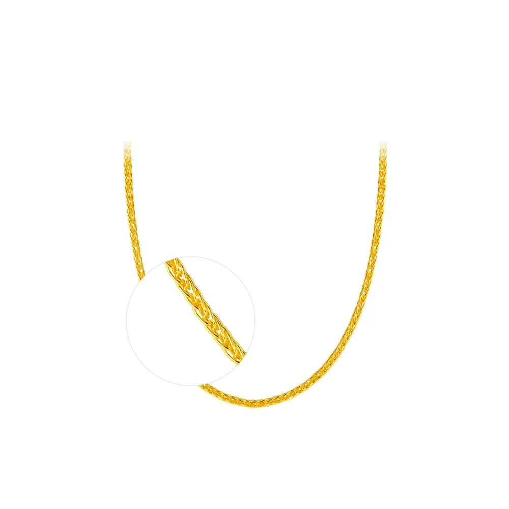 【周大福】簡約肖邦鍊素鍊黃金項鍊_計價黃金(鍊長45cm)