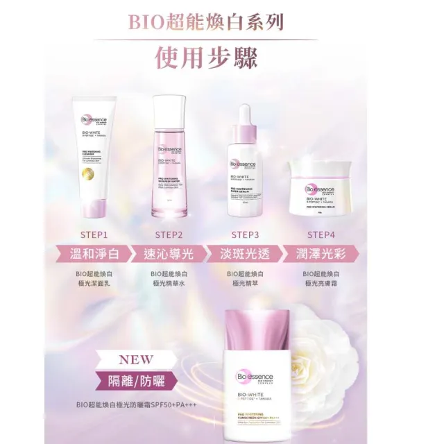 【Bio-essence 碧歐斯】BIO超能煥白極光防曬霜SPF50+PA+++ 40g