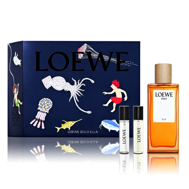 【LOEWE 羅威】獨奏宣言女性香氛禮盒-淡香精100ML+隨身瓶10ML+馬德里奇蹟天光淡香水 10ML
