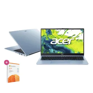 【Acer 宏碁】M365組★15.6吋 R5輕薄筆電-冰川藍(Aspire Lite/AL15-42P-R2GN/R5-7430U/16G/512G SSD/W11H)