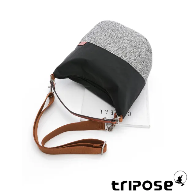 【tripose】漫遊系列桶型手提斜背包(經典黑)