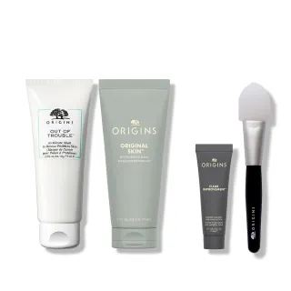 【ORIGINS 品木宣言】粉紅奇蹟面膜組(天生麗質粉美肌面膜75ml+奇蹟抗痘面膜75ml)