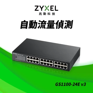 【ZyXEL 合勤】GS1100-24E 24埠 極速Gigabit 交換器