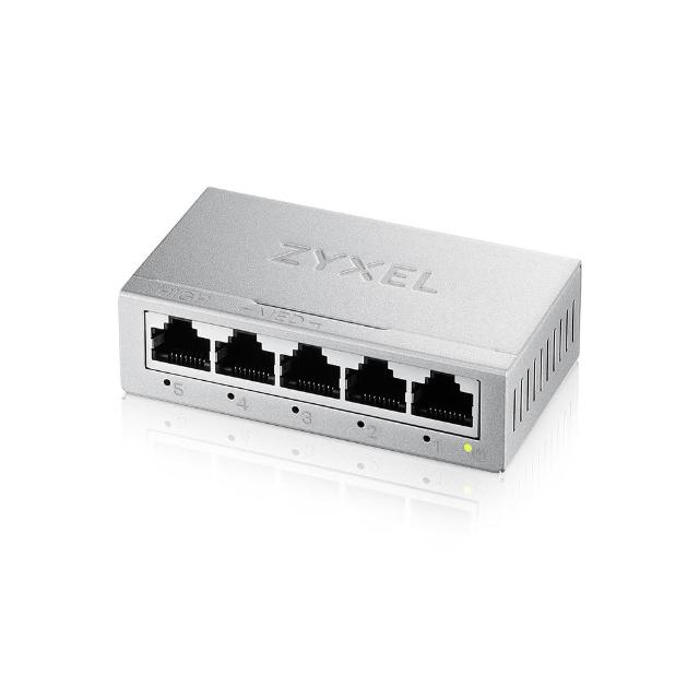 【ZyXEL 合勤】GS-105B v5 桌上型5埠Gigabit 乙太網路交換器(金屬殼)