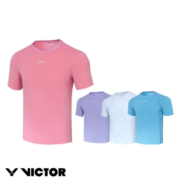 【VICTOR 勝利體育】VICTOR膠囊系列 T-Shirt(T-501CPS I/J/A/M 紅鶴粉/葡萄紫/牛奶白/冰山藍)