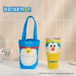 【Hiromimi】哆啦A夢 304不鏽鋼冰壩杯袋超值三件組 900ml(保溫保冰/附提袋+吸管/2款可選)