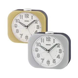 【SEIKO 精工】質感復古夜燈靜音嗶嗶鬧鐘(QHE206G/QHE206S)