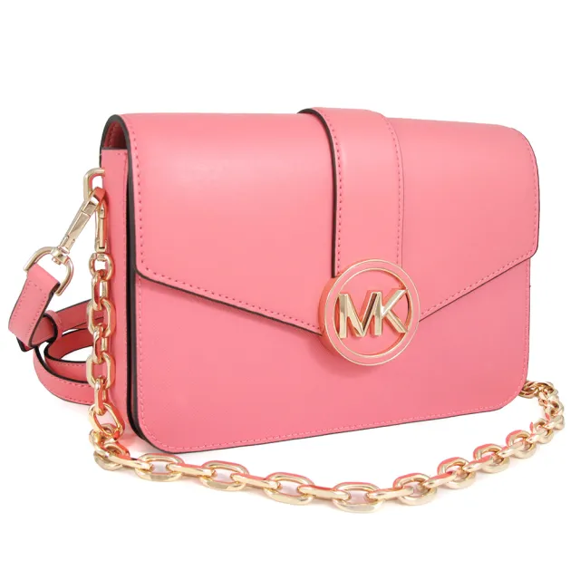 【Michael Kors】CARMEN 翻蓋鍊帶肩背x斜背兩用包(兩色)