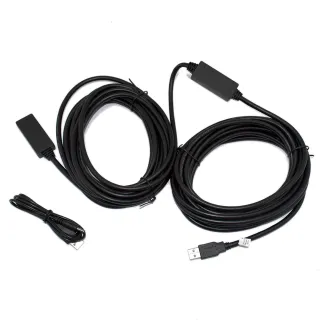 【Fujiei】高速主動式USB 3.0 延長線10米 黑色(usb3.0 A公A母連接線10M+2IC)