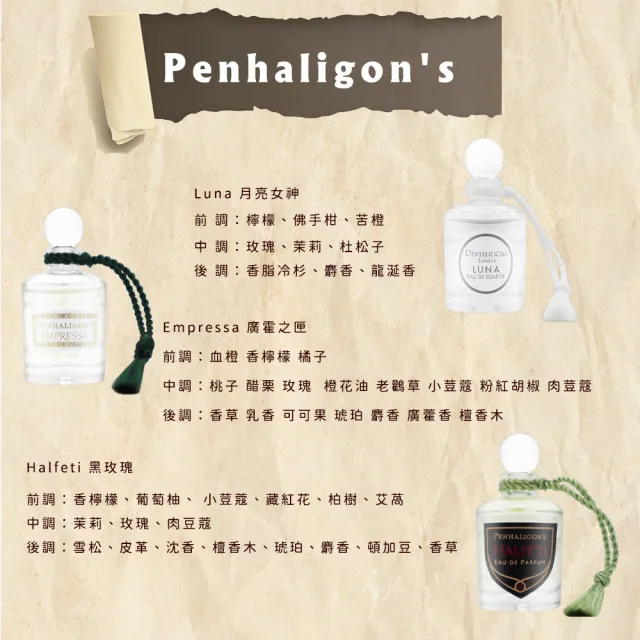 【PENHALIGON’S 潘海利根】香水禮盒 5ml*5 兩款任選(女性系列/紳士系列)