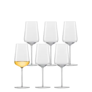 【ZWIESEL GLAS】德國製 Vervino 類手工夏多內白酒杯487ml 6入組(白酒杯/類手工杯/品酒杯)