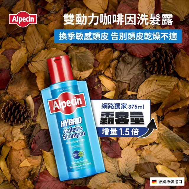 【Alpecin】雙動力咖啡因洗髮露375ml(三入組)