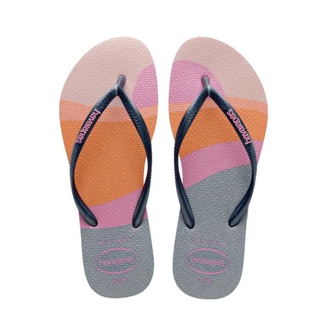 【havaianas 哈瓦仕】拖鞋 女鞋 夾腳拖 炫亮 Slim Palette Glow 質感藍 4145766-4996W(哈瓦士)