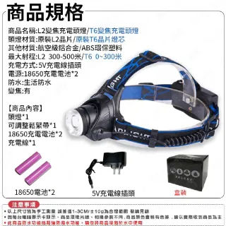 爆亮 L2 強光變焦 IPX4防水頭燈(頭燈 登山頭燈 釣魚頭燈 露營頭燈 工作頭燈 探照燈 照明燈)