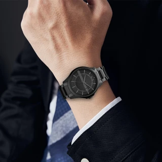 【A|X Armani Exchange】Hampton 漢普頓菁英系列 不鏽鋼 鍊帶手錶 46MM AX2104