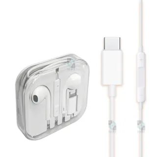 【Type-C】半入耳式線控耳機 iPhone16/15 APPLE EarPods USB-C 耳機 帶麥克風(安卓/蘋果通用)