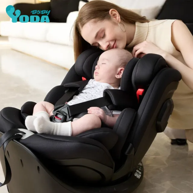 【YODA】VIP限定旗艦Isize0-12歲360度全向旋轉汽車安全座椅/汽座/ISOFIX(兩色可選)