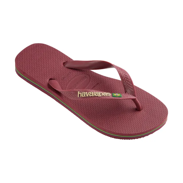 【havaianas 哈瓦仕】拖鞋 男鞋 女鞋 夾腳拖 巴西國旗 Brasil Logo 酒紅色 4110850-9339U(哈瓦士)